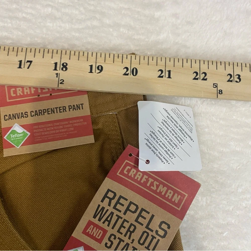 NWT Craftsman Men's Double Knee Canvas Carpenter Workwear Pants 40 x 32 - Picture 9 of 11